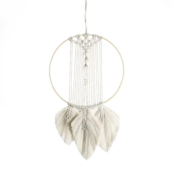 

Northern Europe Style Wedding Decoration Woven Mesh Mini Dream net White Home Decoration Wall Pendants Bohemian Style