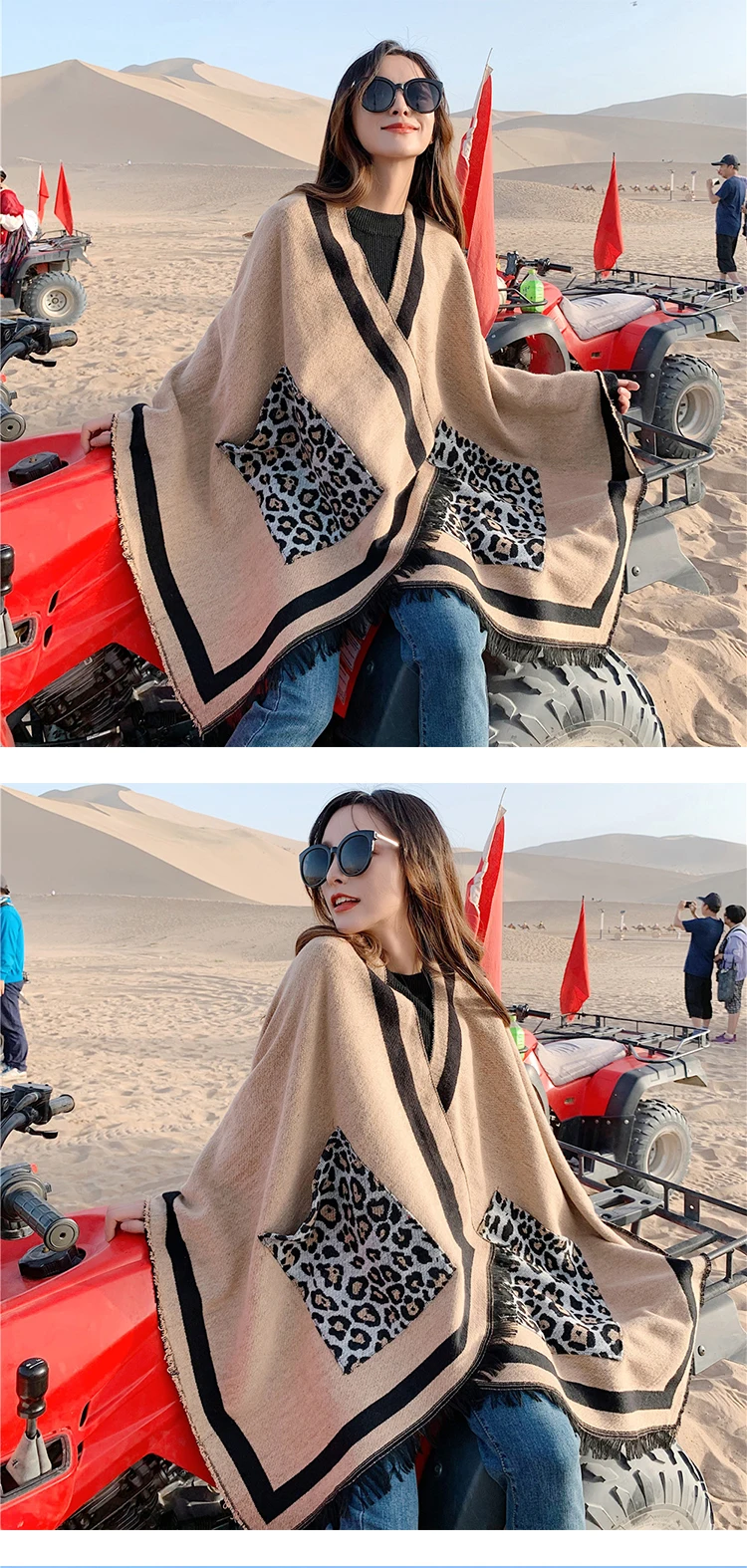 autumn winter new arrival fashion Fame style big shawl thick warm comfortable outdoor holiday lovely holiday pocket tassel scarf