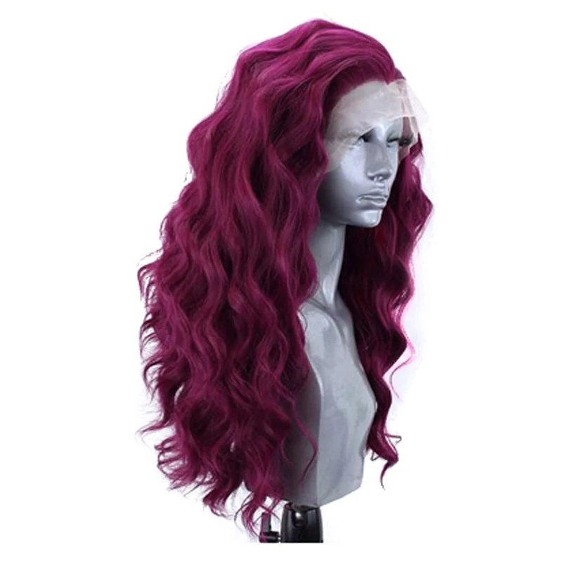 Харизма боковая часть длинный волнистый парик термостойкие волосы синтетический парик на кружеве для черных женщин красные парики натуральные волосы 13x3