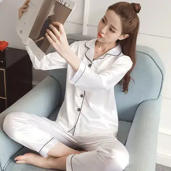 

Traje para casa de dos piezas de verano para mujer, para primavera y verano, pantalones finos de algodón de manga larga de visco
