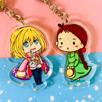 

Fashion Cool Howl's Moving Castle Kabu Calcifer Home Keychain Kawaii Pendant Cute Key Chain for Backpacks Airpods Phone Case