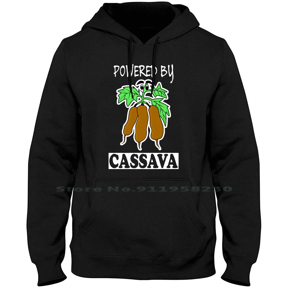 Alimentato Da Manioca Plant Illustration Felpa Con Cappuccio Maglione Illustrazione Di Cotone Cartoon Insalad Power Plant Plan Lust Ill Ant Red Rat Pu