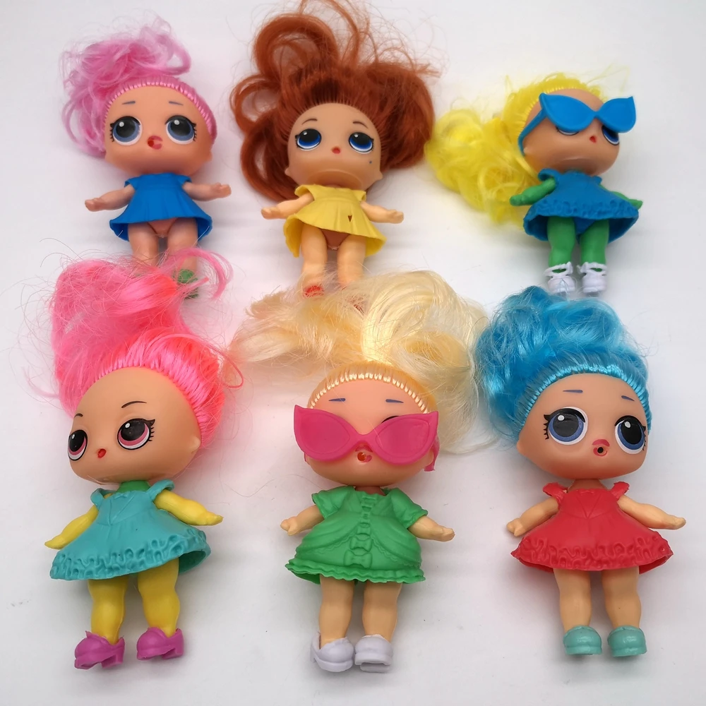 6pcs/set lovely Comb hair doll Small 