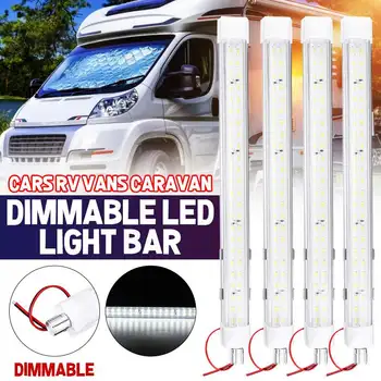 

12V 48LED Car Interior White Strip Light Bar Car Interior Lamp Van Bus Boat Caravan Truck LED Adjustable light Strip Bar 2/4pcs