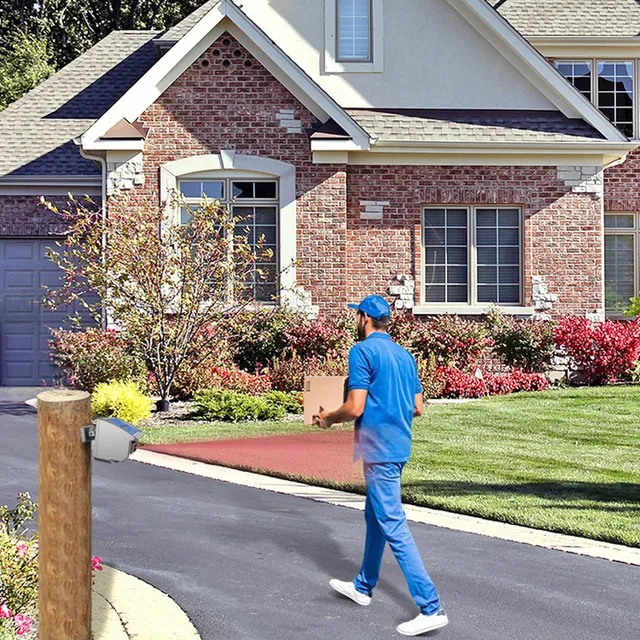 HTZSAFE 400 Meters Solar Wireless Driveway Alarm Outdoor Weather-Resistant Motion Sensor & Detector DIY Security Alert System 5