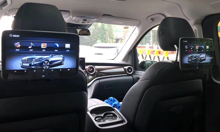 Новейший UI стиль ТВ заднего сиденья экран для всех Mercedes-Benz WiFi Автомобильный подголовник монитор Android 8,1 IR беспроводной