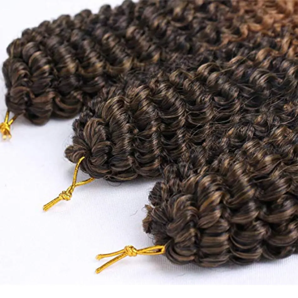 Jerry curl ямайский marlybob вязаные волосы афро кудрявые вязанные косы Кудрявые Волнистые вязанные крючком косички синтетические волосы для наращивания - Цвет: 1b 27