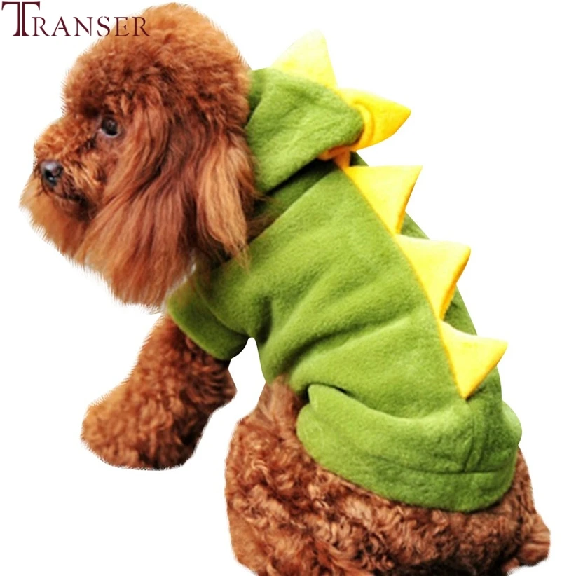 

Transer Dinosaur Dog Costume Warm Fleece Dog Clothes Fall Winter Puppy Clothing Pet Dog Coat Cosplay Apparel 9909