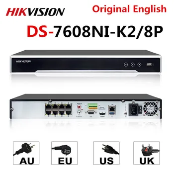 

Hikvision Original NVR DS-7608NI-K2/8P 8CH POE NVR 8MP 4K Record 2 SATA for POE Camera Security Network Video Recorder