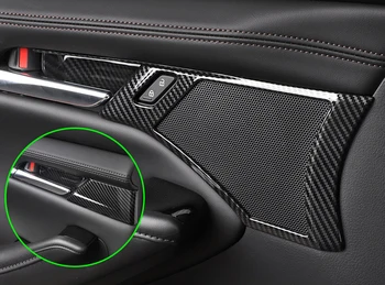 

Left Hand Drive! Car Styling Interior Black Side Door Cup Doorknob Bowl Frame Cover Trim 4pcs For Mazda3 Axela BP 2020