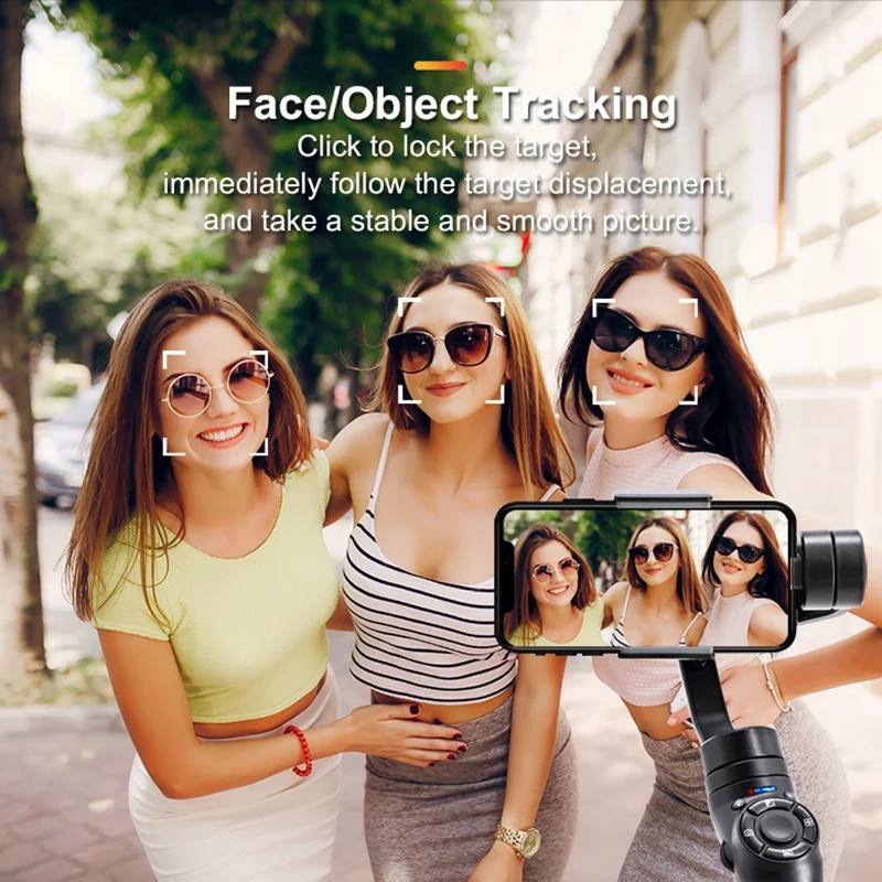 Смартфон спортивные Камера 3-осевой портативный монопод с шарнирным замком PTZ стабилизатор фокус Pull& Zoom для IPhone Android для samsung экшн Камера