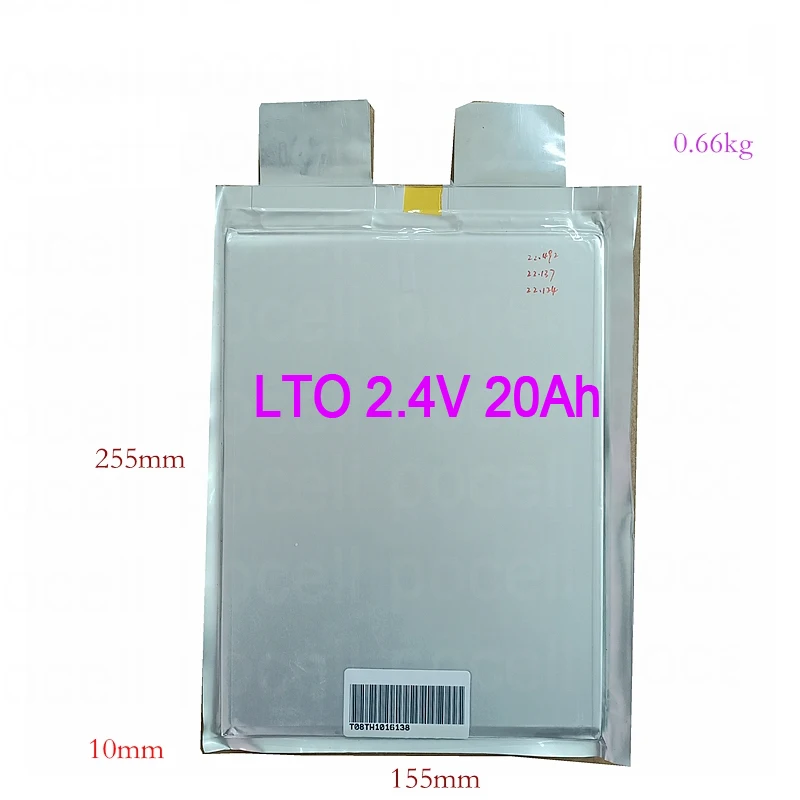 

6pcs LTO 2.4v 20Ah lithium battery 2.3v Lithium titanate battery 6C 120A for diy24v 12V car start vehicle Speakers