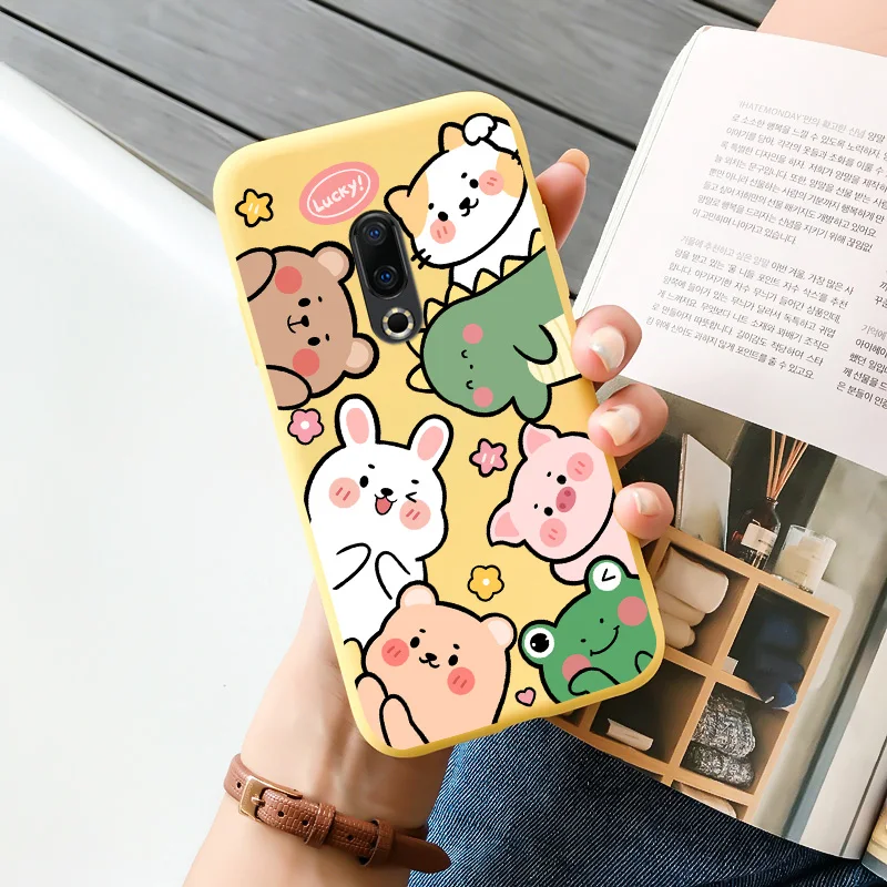 cases for meizu belt TPU Shell Black Soft For Meizu 16 Case Personality Tide Shell For Meizu 16 Plus Case Cartoon Cute Trend Shell For Meizu 16 Case meizu phone case with stones craft Cases For Meizu