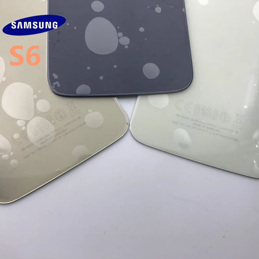 Samsung Galaxy S6 G920 S6 edge G925 S6 plus G928 задняя крышка батарейного отсека Стеклянная Дверь Корпус задняя крышка чехол запасные части