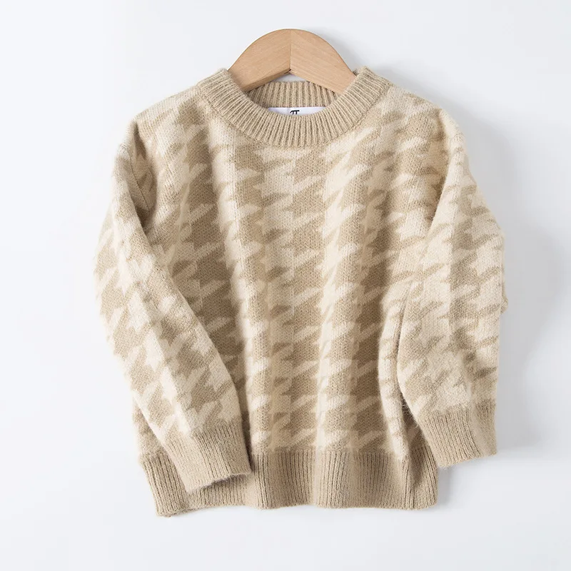 

2-8T Toddler Kid Baby Boy Winter Clothes Long Sleeve Print Knit Sweater For Boys Cute Sweet Warm Gentleman Knitwear Outfit