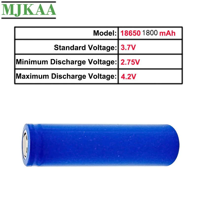 MJKAA 4 шт 18650 1800mAh 3 7 V литий ионная аккумуляторная батарея оригинал для латерн
