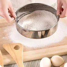 Flour Powdered Sugar Baking Tool Thicken Sieve Sifting Strainer Small Round Kitchen Cake Pastry Filter Fine Mesh Stainless Steel