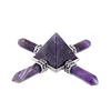 KFT Natural Stone Pyramid 7 Chakra Points Energy Generator Reiki Chakra Healing Crystal Stone Transmitter Jewelry 2