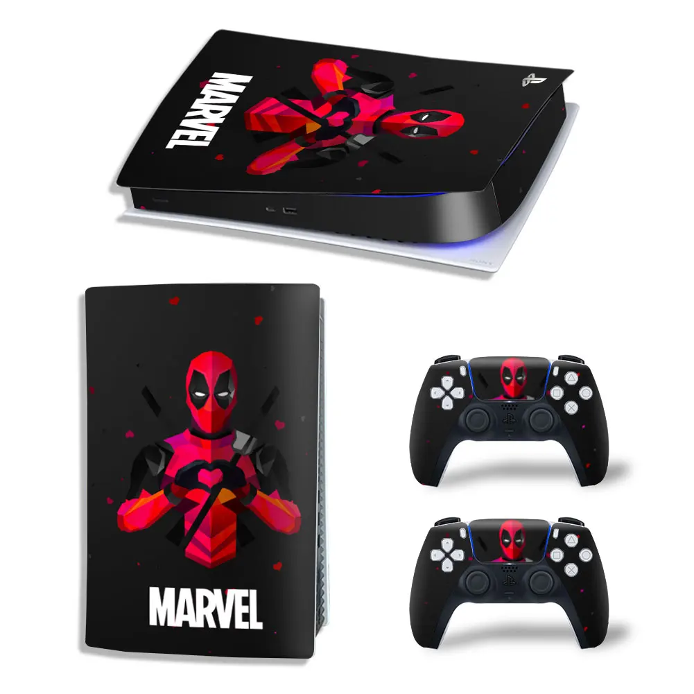 Marvel Star Wars PS5 Digital Edition Skin Sticker Decal Cover for PlayStation 5 Console and 2 Controllers PS5 Skin Sticker Vinyl 