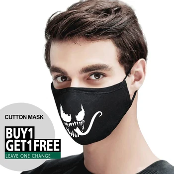 

Venom Protective Mask Face Mask Women Men Marvel Cartoon Cutton Respirator Anti Dust Respirator Washable Reusable Mouth Mask