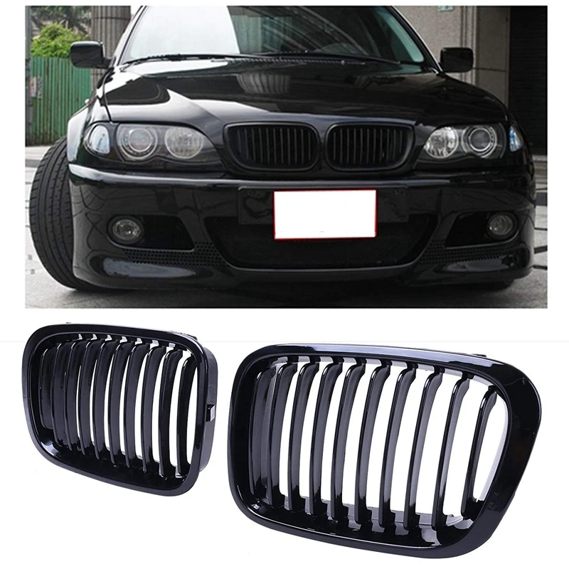Передние грили для почек совместимые с BMW E46 3 серии 320I 325I 325Xi 323I 328I 330I 4D 4 двери 1998 2001