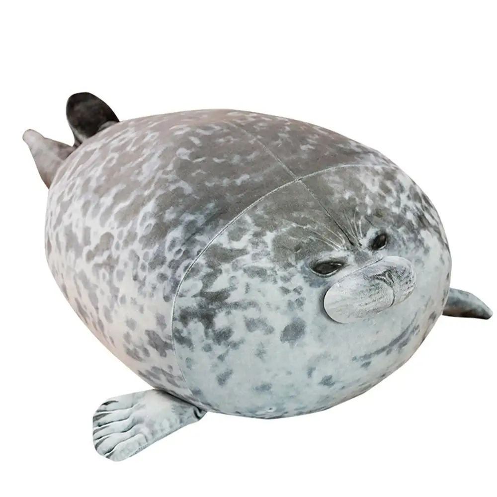 

30/40CM Chubby Blob Seal Plush Toy Stuffed Animal 3D Novelty Cute Sea Lion Ocean Pillow Cushions Pet Doll Toys Kids Gift