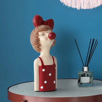 

Sweet Girls Fashion lady Resin Art Statue Gorgeous Figurines Home decoration ornaments Tabletop Sculpture gift for Christmas