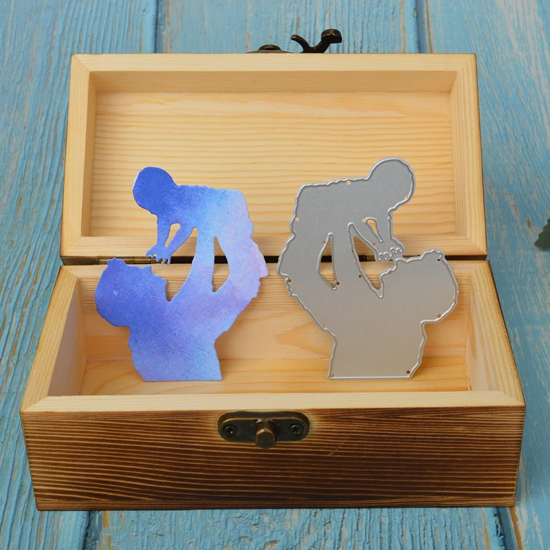 

Father Holding Cute Baby Metal Cutting Dies New 2020 Craft Stamps Die Cut Embossing Card Making Stencil Frame