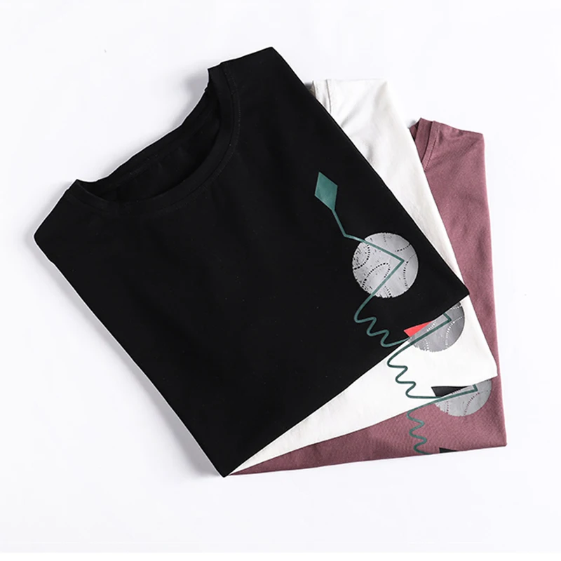 Camisas Mujer, новинка, больше размера d, футболка, хлопок, женские футболки, свободные, с принтом, женские топы с длинным рукавом размера плюс, женская футболка