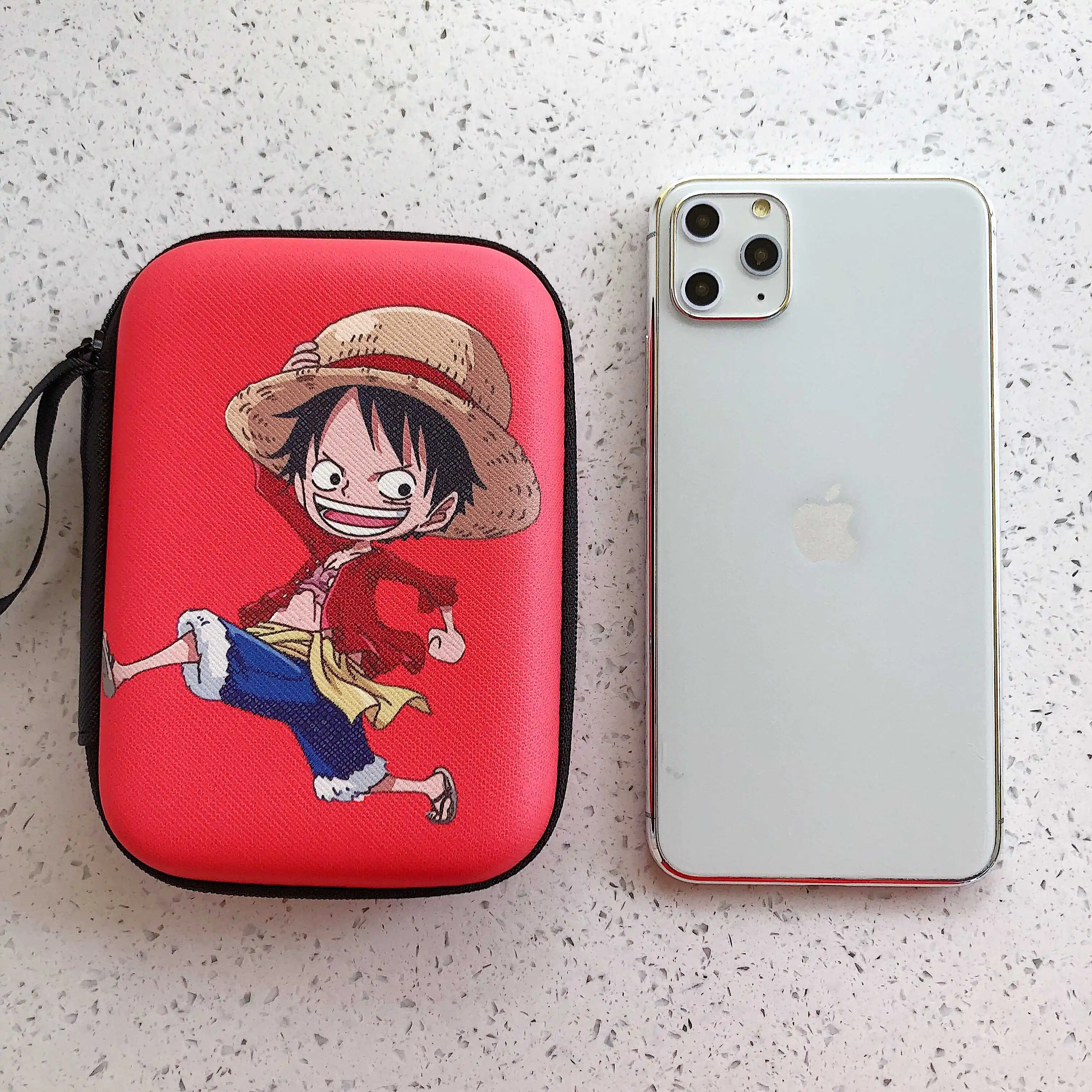

16 Colors Portable Case for Headphones Case Mini Zippered Round Storage Hard Bag Headset Box for Earphone Case SD TF Cards