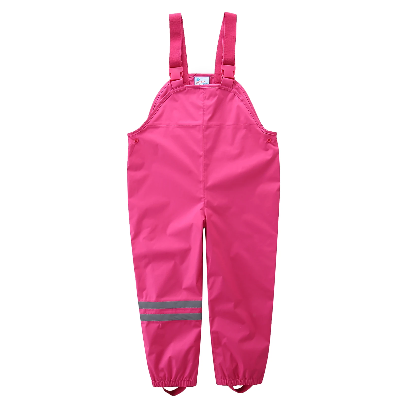 Boy girl waterproof overalls warm autumn spring full fleece lining trousers outdoor windproof pants loose fit Umkaumka