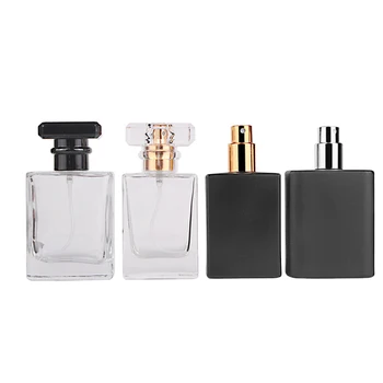 

MUB-30ml 50ml Square Glass Refillable Perfume Bottle Atomizer High-grade Empty Cosmetic Container Portable Perfume Spray Bottle