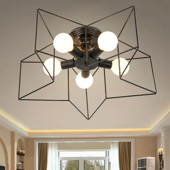 

American Contry Simple Fashion Five-Pointed Star Personality Creative Room Industrial Wind Ceiling Lights