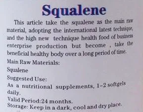 

Deep sea squalene extract 100 pcs can protect the li~ver, promote blood circulation, enhance immune function and resist tumor