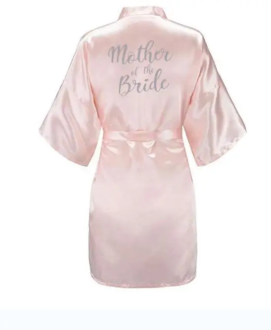 dark pink robe silver letter kimono satin pajamas wedding robe bridesmaid sister mother of the bride robes women sleepwear bride robes sleepwear pajamas