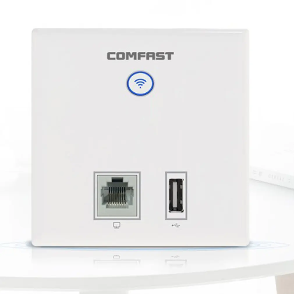 300 м беспроводной Wi-Fi 86 панель AP беспроводное питание по ethernet Источник питания бытовой стеной маршрутизатор умный дом/отель Крытый Wi-Fi