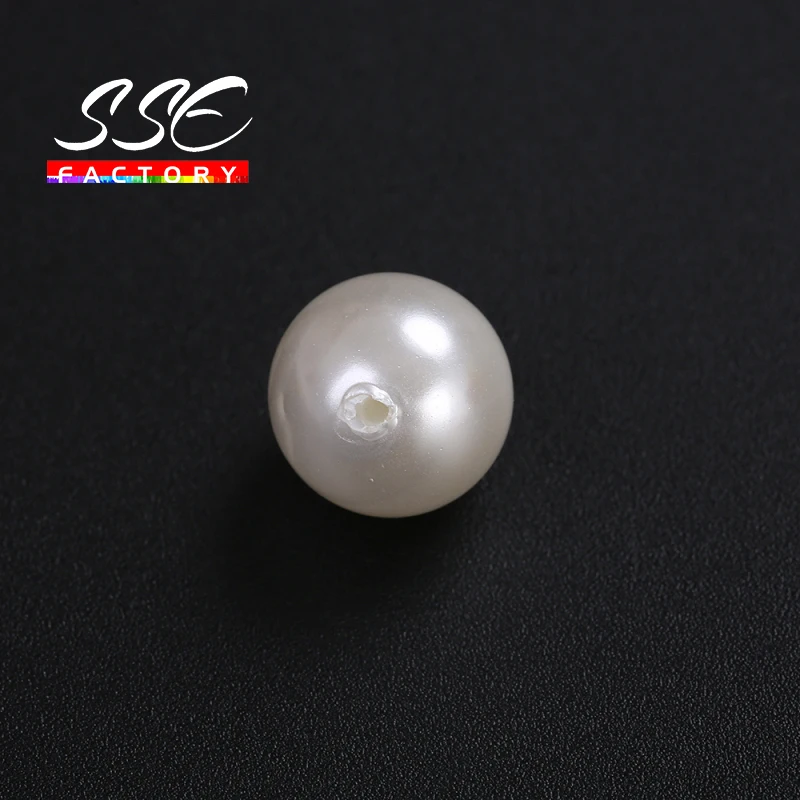 Natural South Sea Shell Pearl Stud Earrings With 925 Silver Posts - 8/10/12/14mm Round Bead Sizes Available