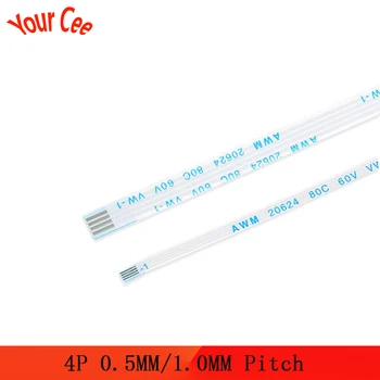

10PCS FPC/FFC Ribbon Flexible Flat Cable 4 Pin 0.5MM/1.0MM Pitch With 6/10/15/20/25/30/40CM Length Forward Reverse Direction