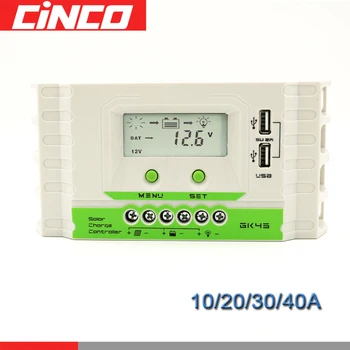 

LCD 40/30/20/10 AMPS A Solar Panel Charger Controller Battery Regulator Voltage Control 12 24 v Vdc Volt Protect