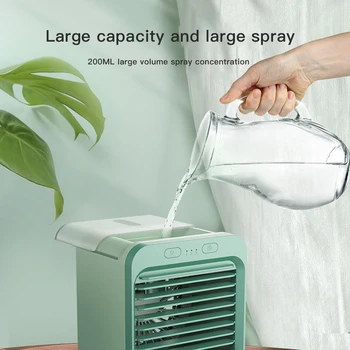 

Dropshipping Mini Portable Air Conditioner Cool Multi-Function Humidifier Purifier USB Desktop Air Cooler Fan With Water Tank