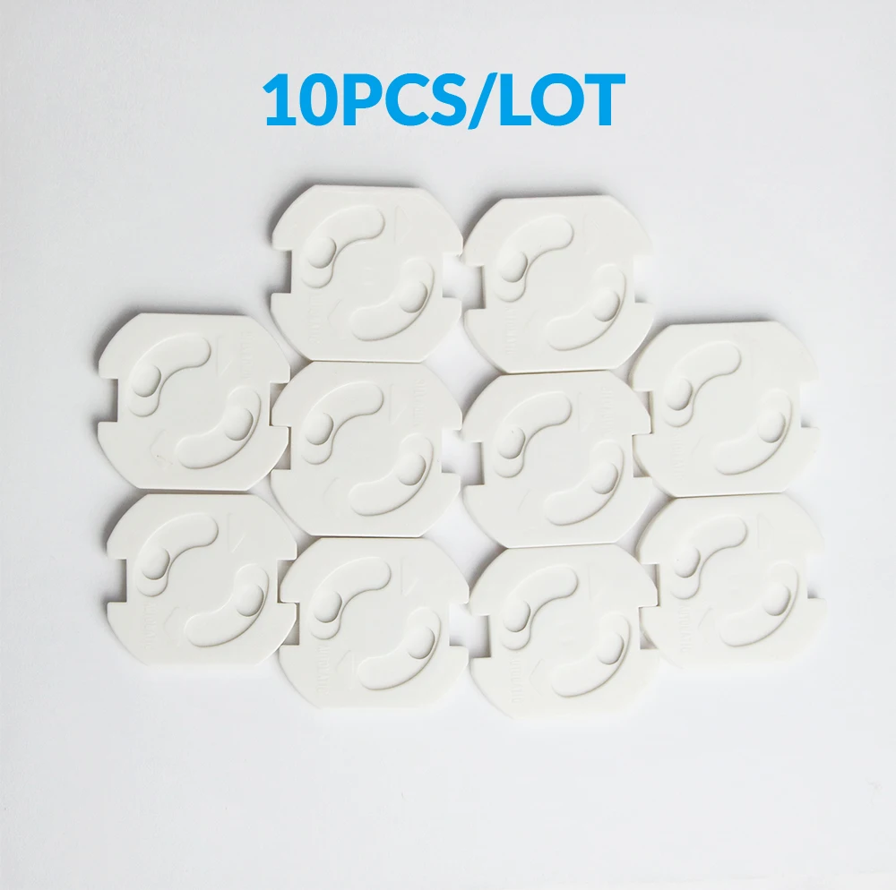 10pcs EU Stand Power Socket Cover Electrical Outlet Baby Child Safety Guard Electric Shock Proof Plugs Protector Rotate
