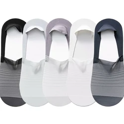 5 Pairs Socks Slippers For Men Mesh New No Show Thin Invisible Fashion Socks Man Summer Ankle Solid Color Breathable Men's Socks