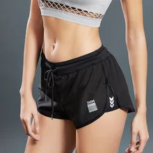 Женские шорты для фитнеса, женские шорты Yogi, шорты с высокой талией, дышащие Бесшовные, спортивная одежда, шорты для бега со шнурком