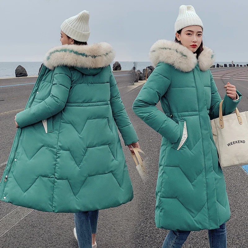 2019 модная зимняя куртка Для женщин меховые парки с капюшоном пальто из вельвета и