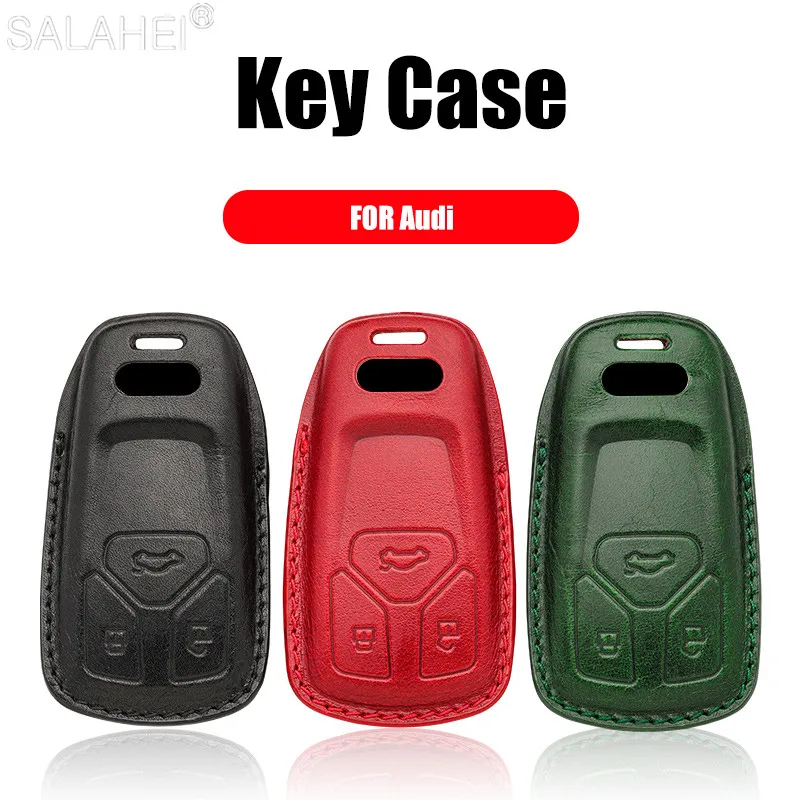 

Leather Car Key Protector Cover For Audi A4 A4L A5 A6 A6L Q5 S5 S7 Protect Shell High Quality Auto Interior Styling Accessories