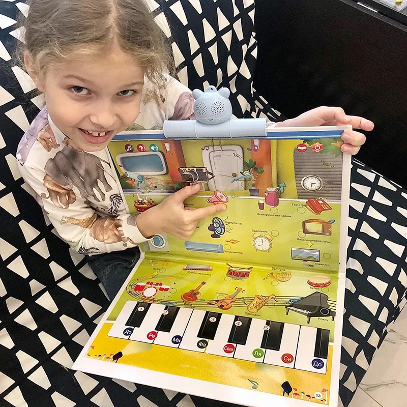 Russian Language Reading E-book Toys for Children Learning Interactive Reading Voice Book Kids Study Early Educational Gift 5