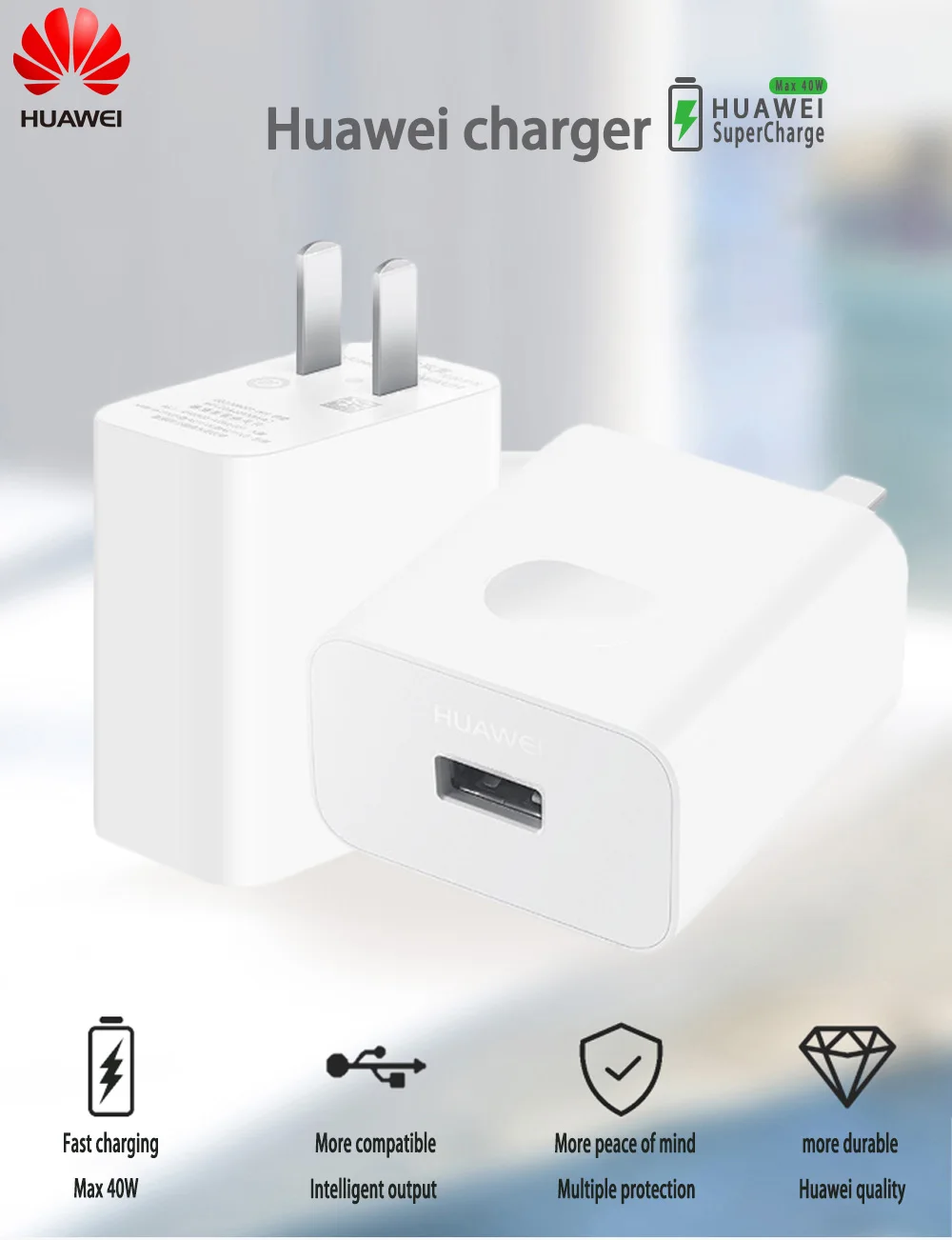 Оригинальное быстрое зарядное устройство huawei Supercharge Max 40W 10 V/4A 5 V/4A с кабелем 5A для huawei P30 Nova 5 Pro mate 20 Pro Honor Magic 2