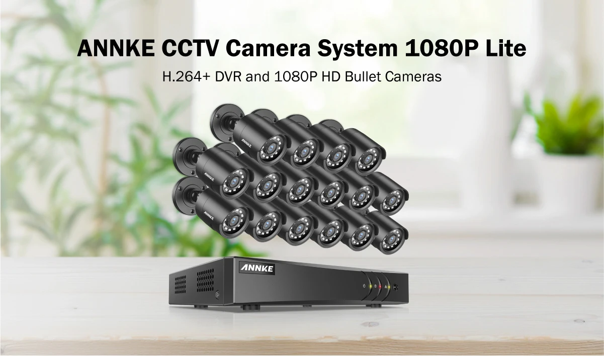 ANNKE 1080P H.264+ 16CH CCTV камеры DVR системы 16 шт. IP66 водонепроницаемый 2.0MP пуля камера s домашний видео комплект системы видеонаблюдения