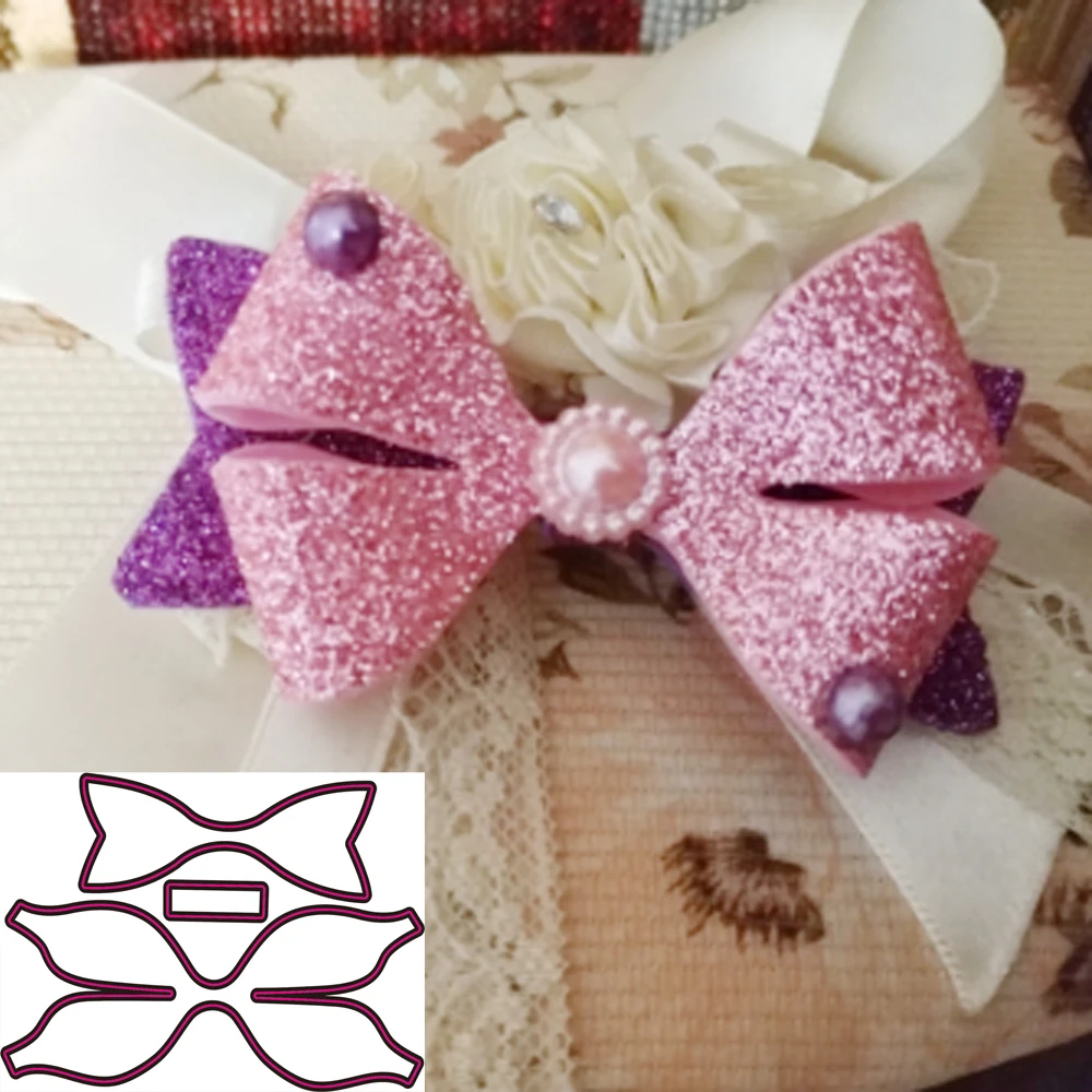 

New Bow Flower metal cutting die mould scrapbook decoration embossed photo album decoration card making DIY handicrafts