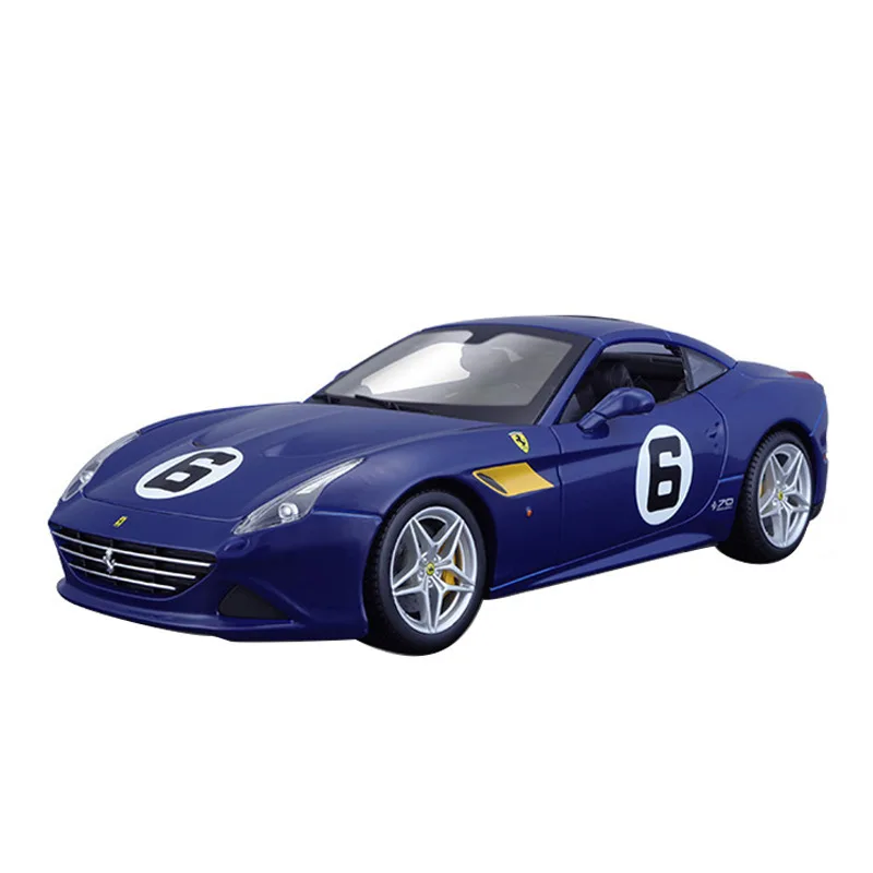 

1:18 Ferrari California T #6 70th Anniversary Metal Luxury Vehicle Diecast Pull Back Cars Model Toy Collection Xmas Gift